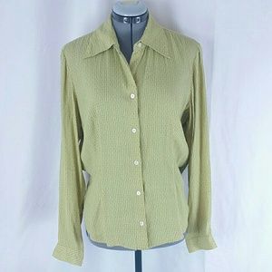 L.L. Bean 10 button down yellow top